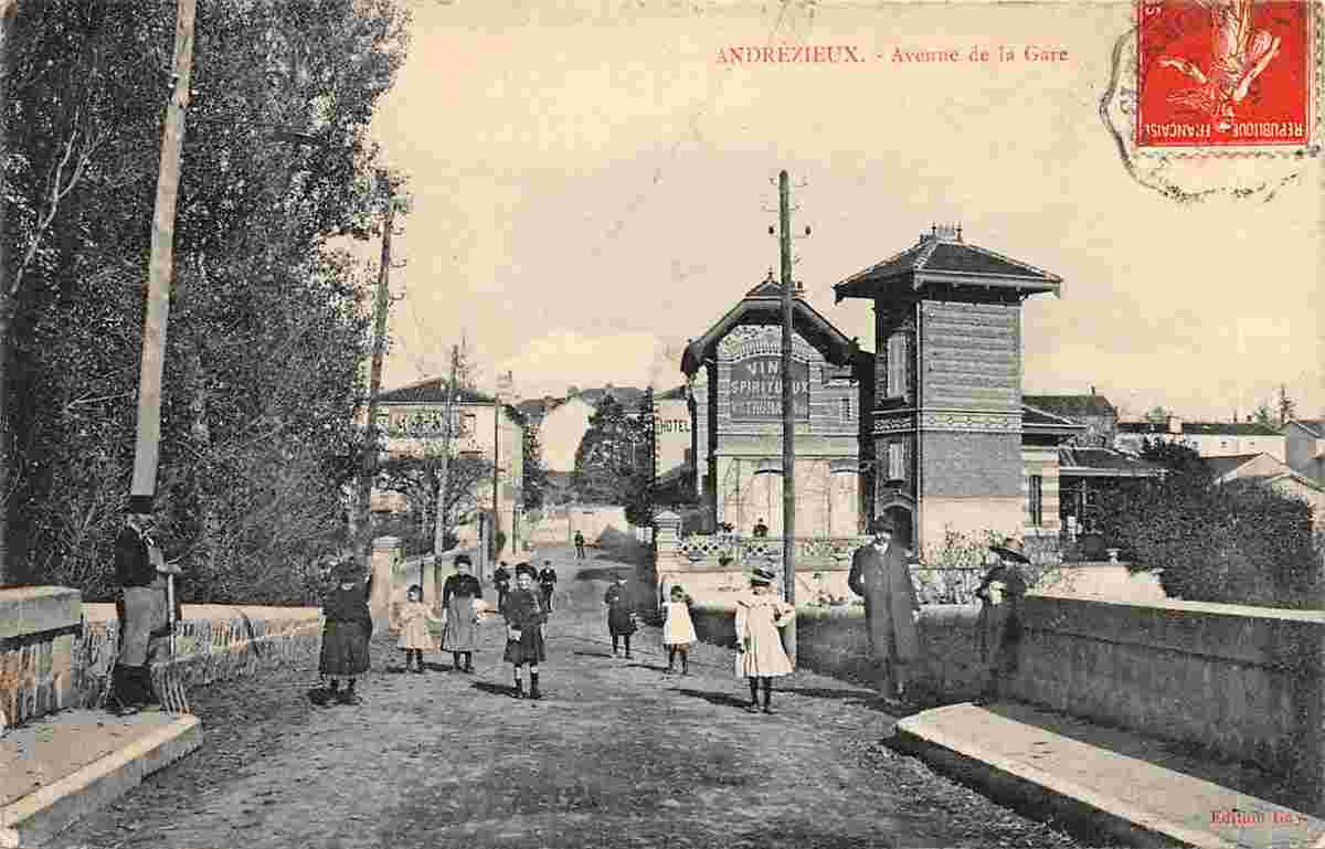 Andrézieux-Bouthéon. Avenue de la Gare, 1909