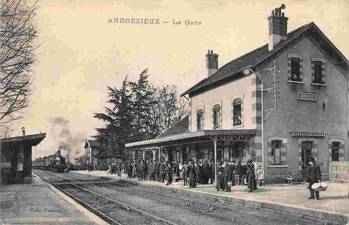 Andrézieux-Bouthéon. La Gare, plateforme, 1918