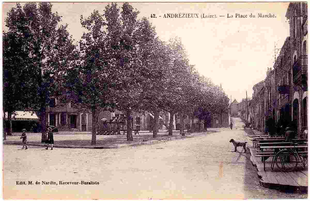 Andrézieux-Bouthéon. La Place du Marché