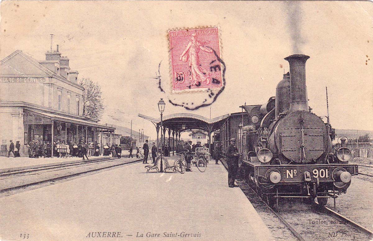 Auxerre. La gare de Saint-Gervais