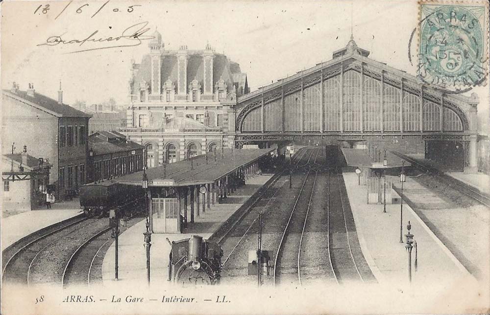 Arras. La Gare, intérieur, 1905