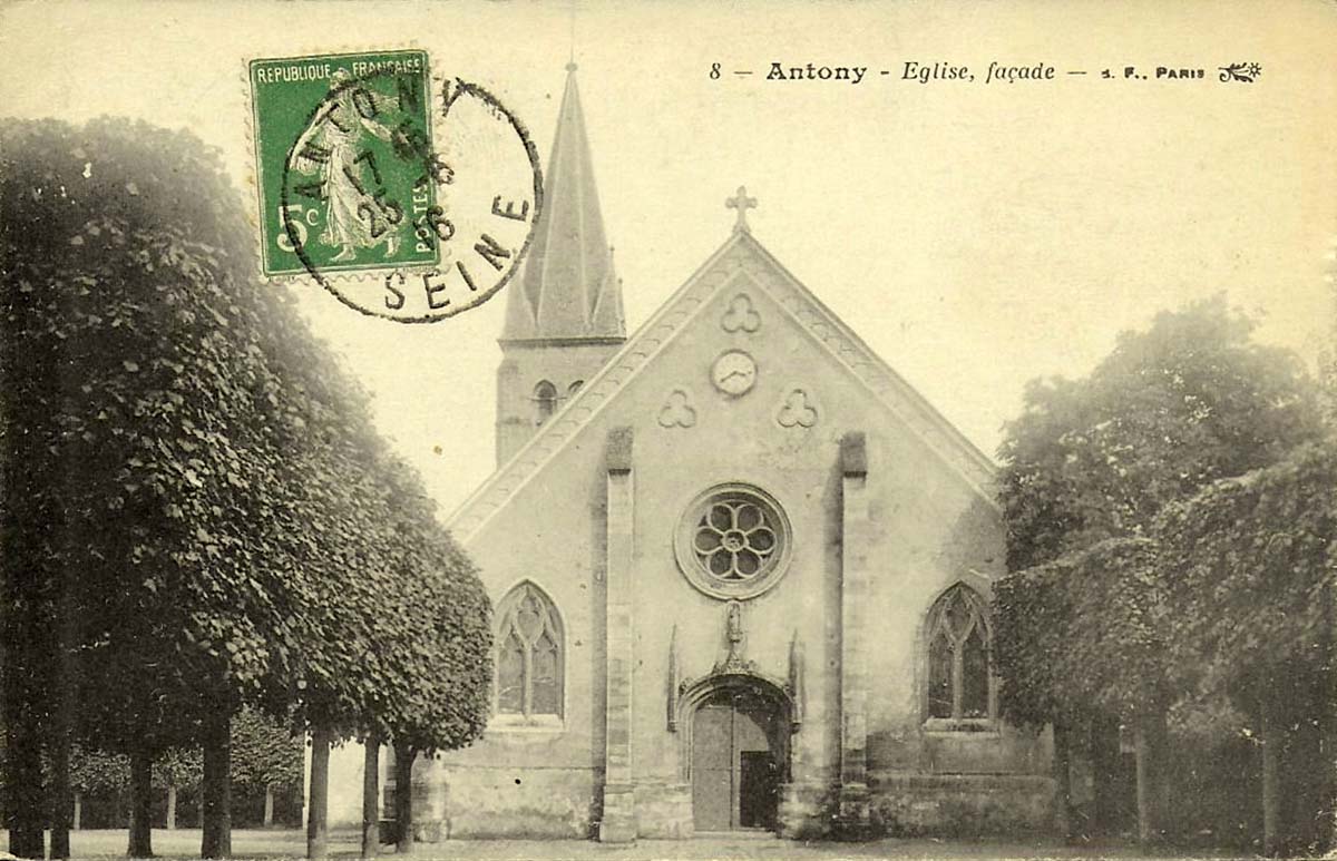 Antony. L'Église, facade, 1916