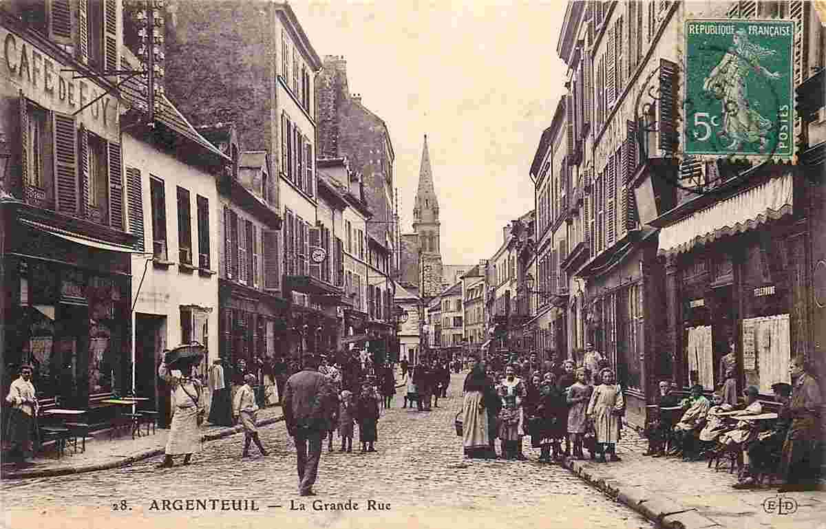Argenteuil. La Grande Rue, 1908