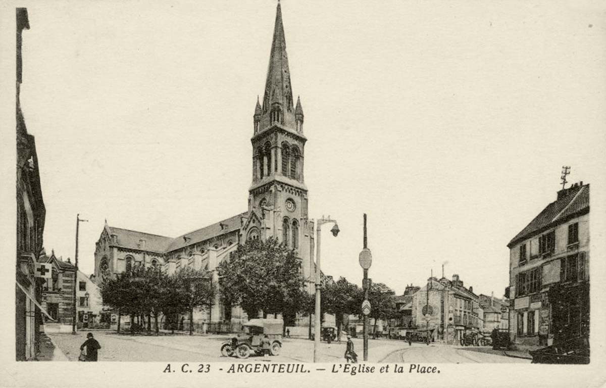 Argenteuil. L'Église et la Place
