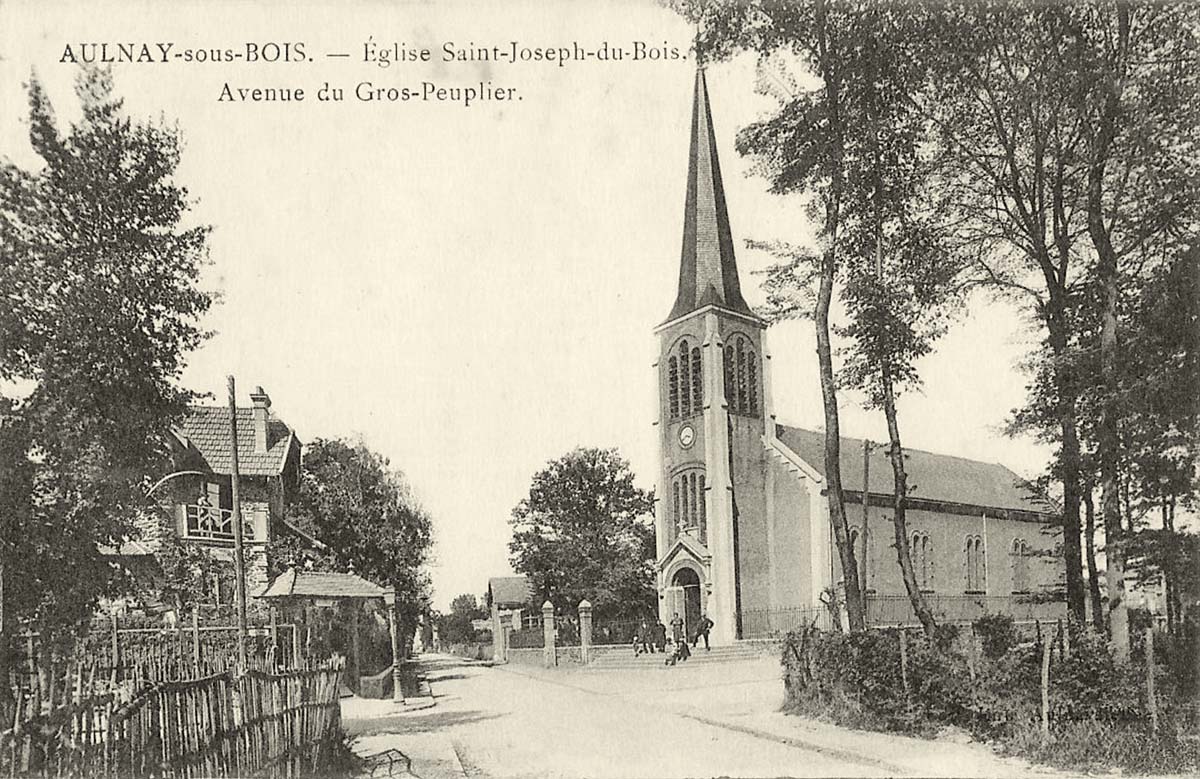 Aulnay-sous-Bois. L'Église Saint-Joseph du Bois, Avenue du Gros-Peuplier
