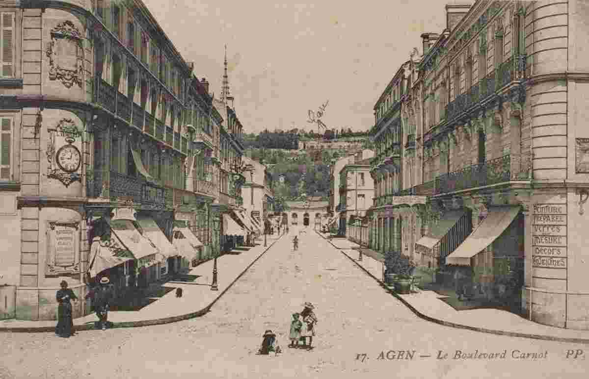 Agen. Boulevard Carnot, 1908