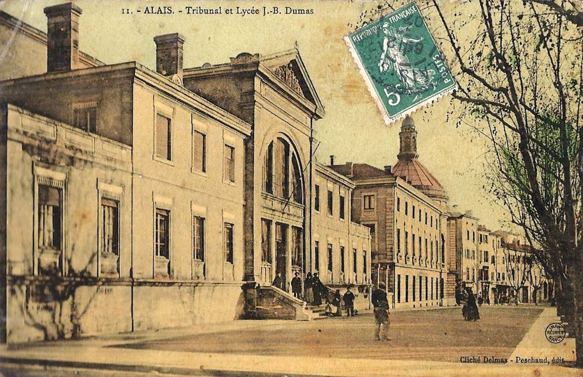 Alès. Tribunal et Lycée Jean-Baptiste André Dumas, 1907