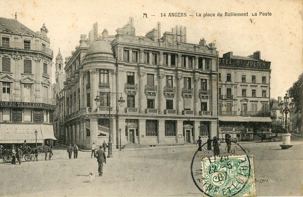 Angers. Place du Ralliement et la Poste, 1907