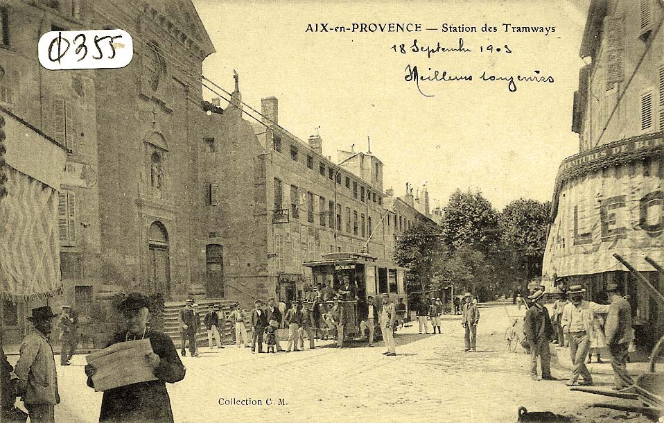Aix-en-Provence. Station des Tramways, 1903