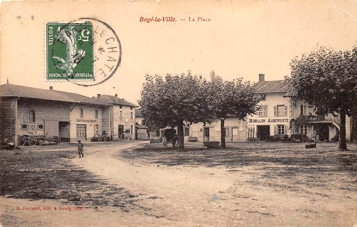 Bâgé-la-Ville. La place du ville, 1913