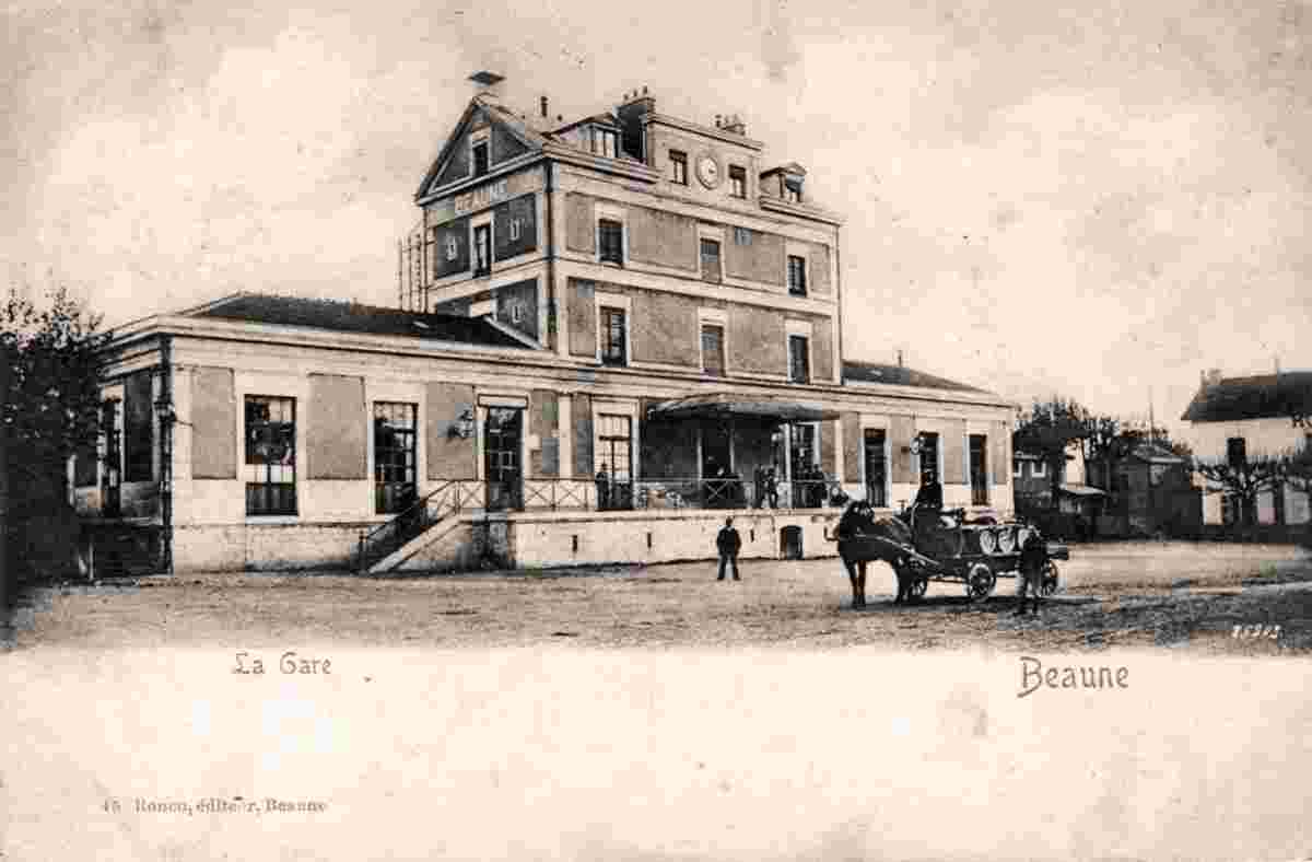 Beaune. La Gare, Place, 1904