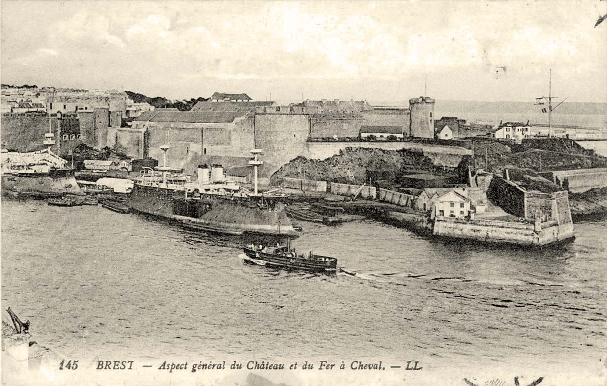 Brest. Aspect général du Château et du Fer à Cheval
