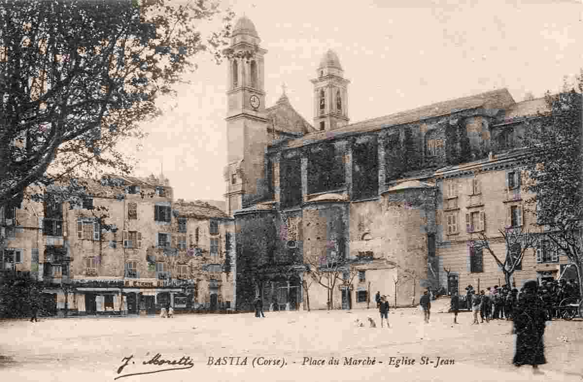 Bastia. Place du Marché, Église Saint-Jean