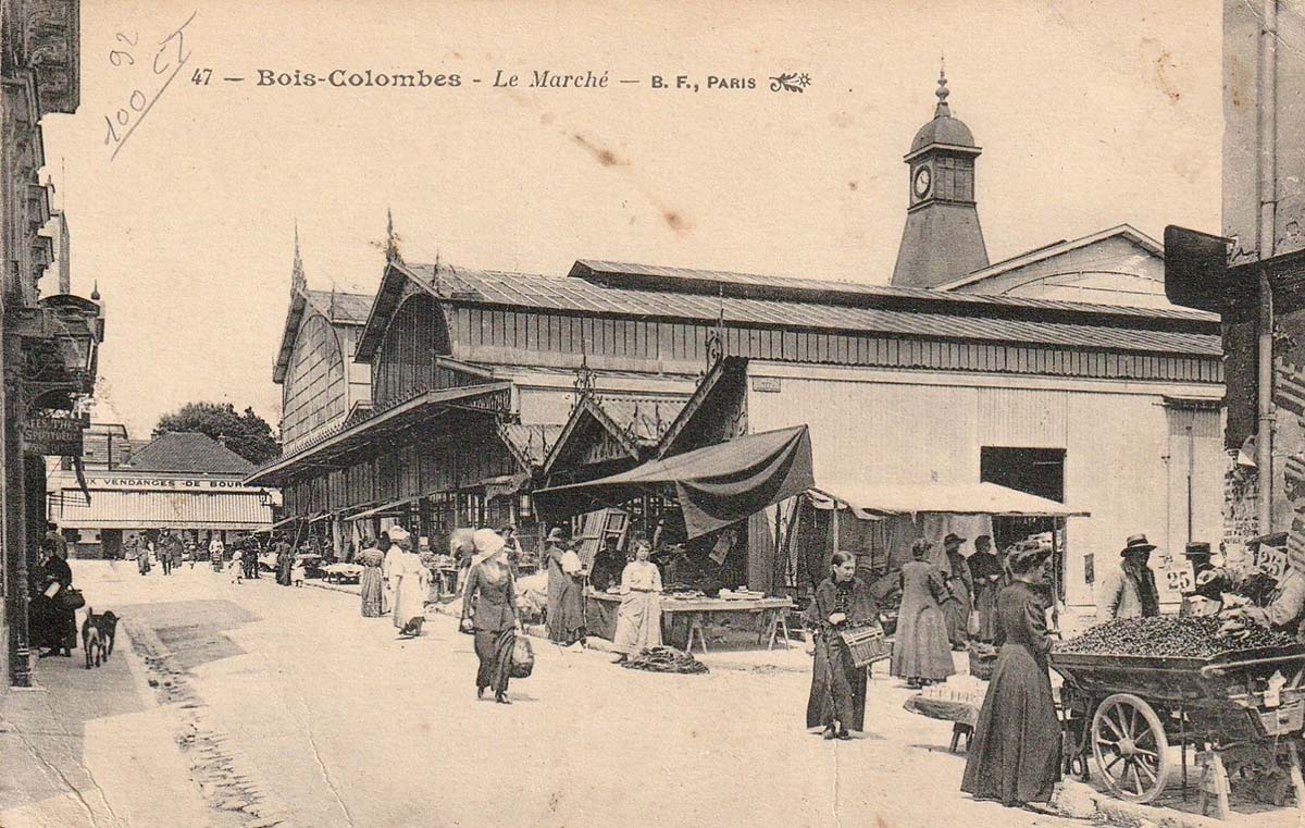 Bois-Colombes. Le Marché, rue Mertens