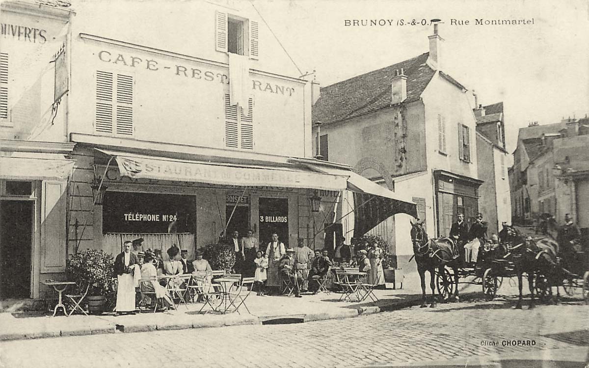 Brunoy. Rue Montmartel - Café et Restaurant