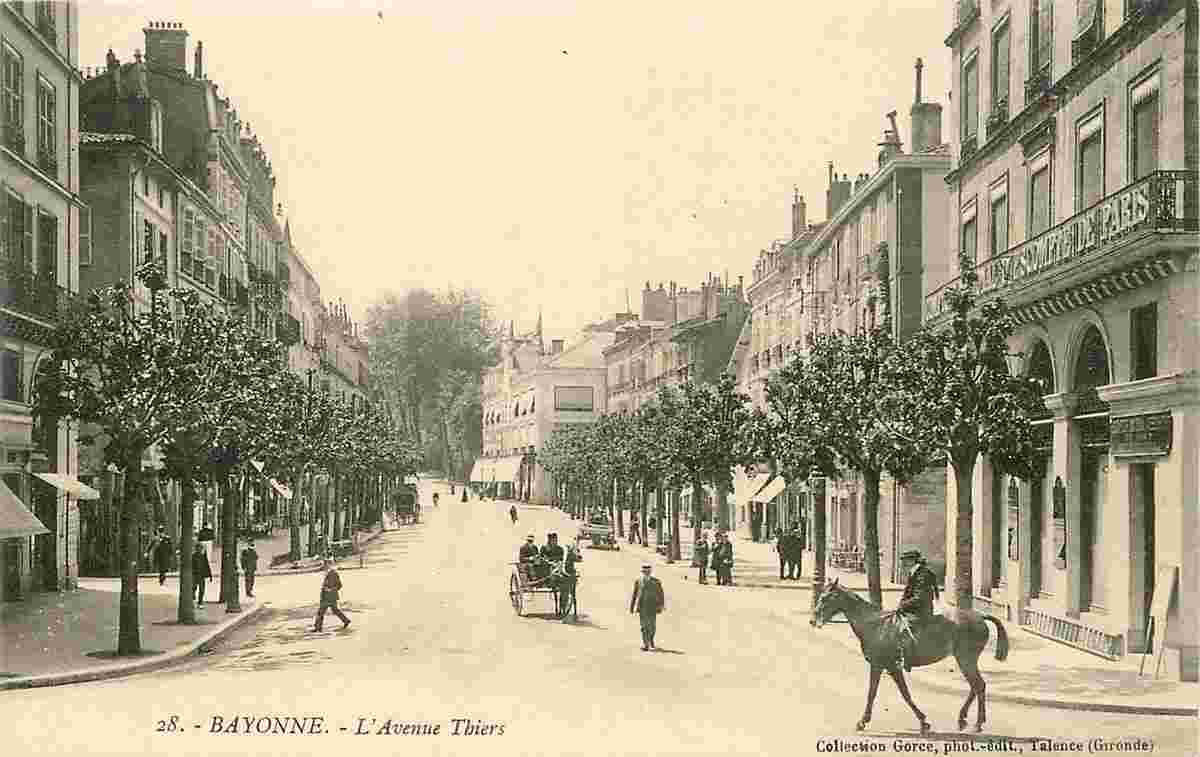 Bayonne. Rue Thiers, 1908