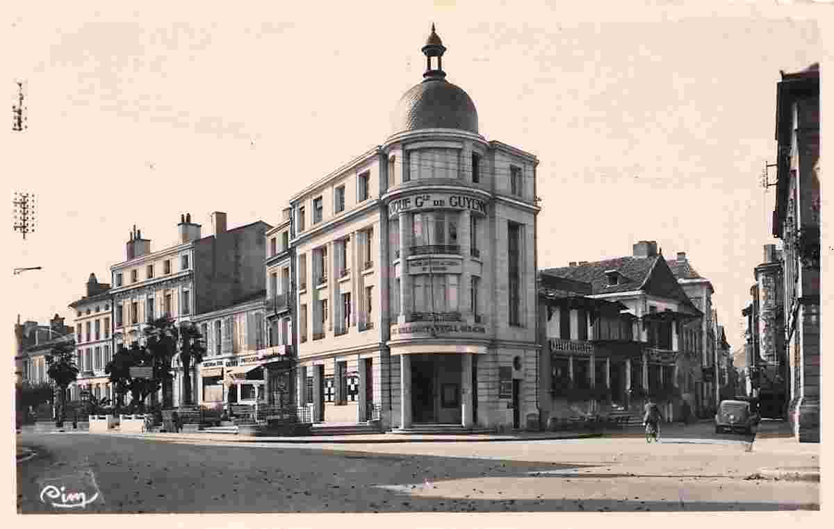 Bergerac. Angle rue Neuve et Rue Bourbarraud, Banque Générale de Guyenne, 1951