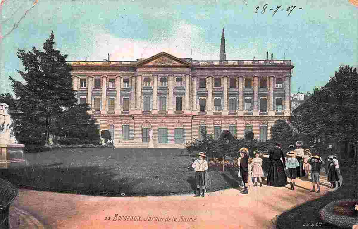 Bordeaux. Jardin de la Mairie, 1907