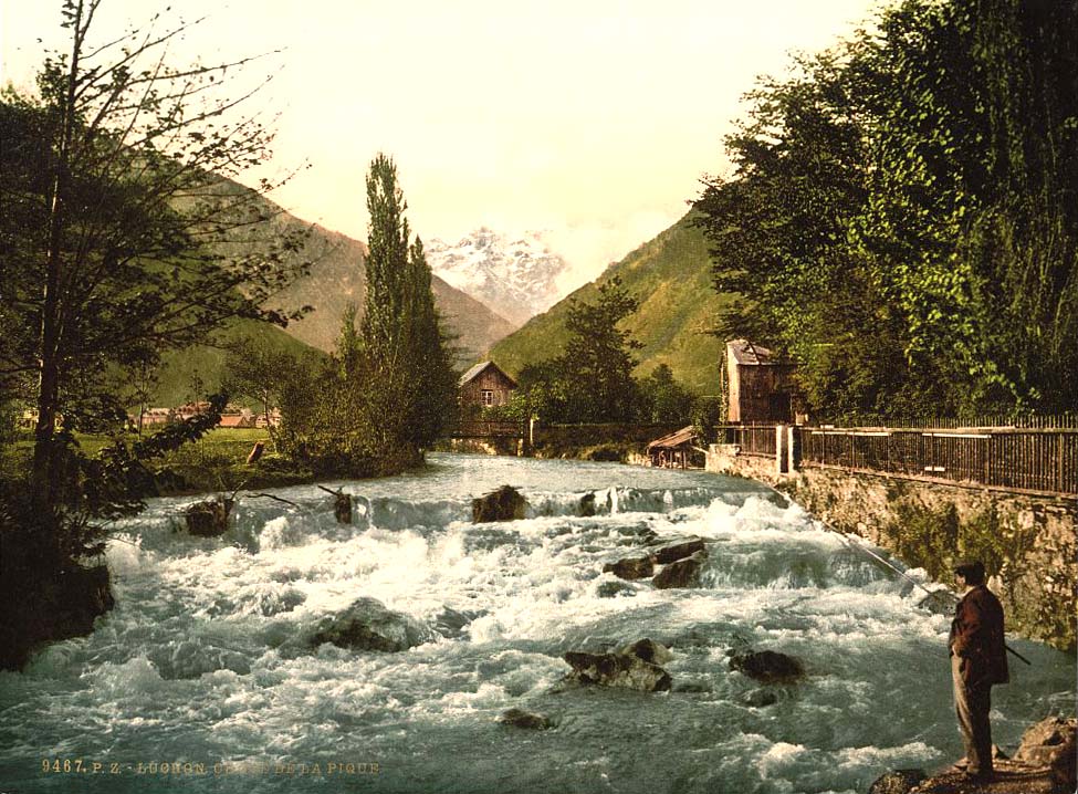 Bagnères-de-Luchon. La Cascade de Pique, 1890
