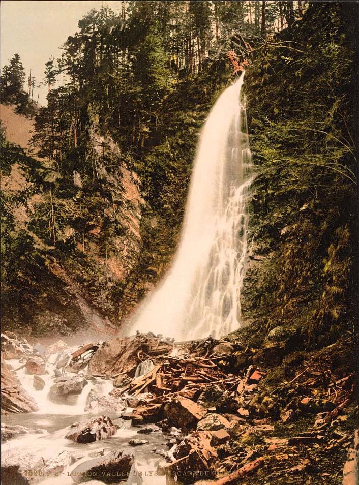 Bagnères-de-Luchon. Vallee de Lys et Cascade de Cocur, 1890