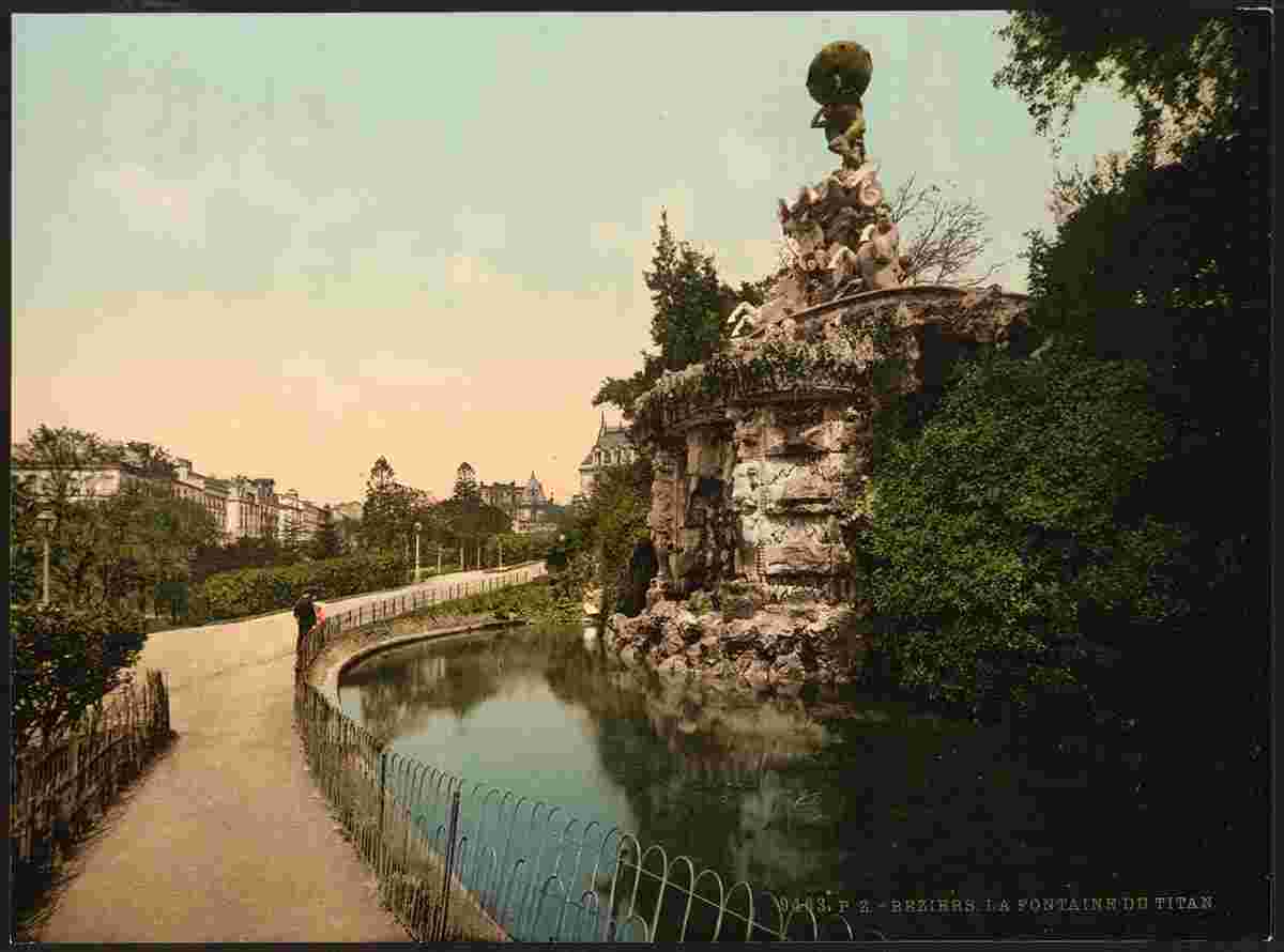 Béziers. La fontaine Titon 'Teuton', 1890