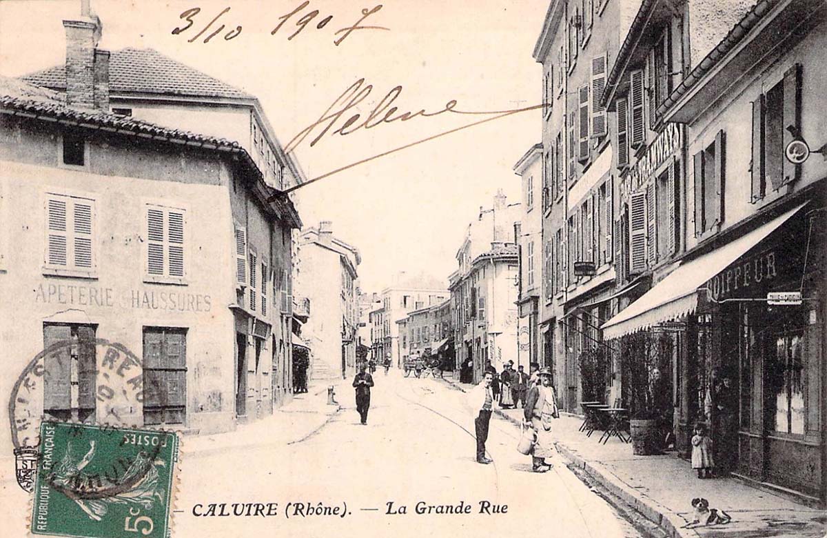 Caluire-et-Cuire. La Grande Rue, 1907