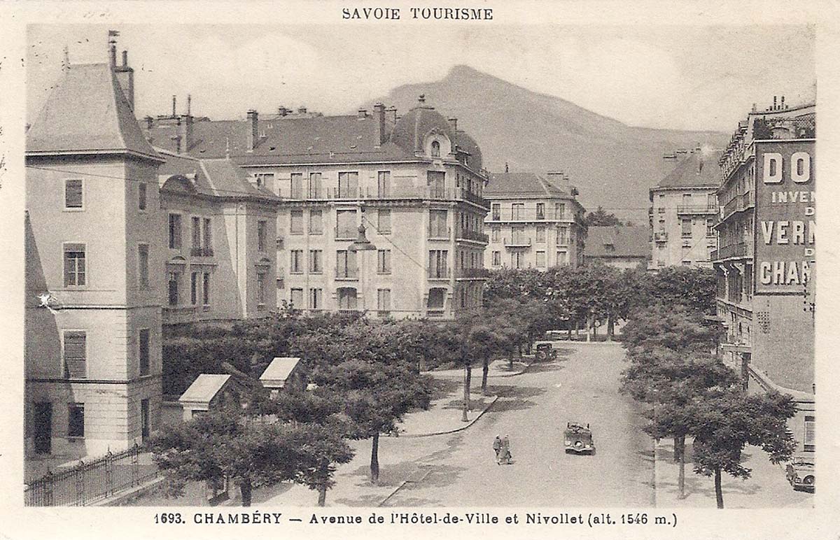 Chambéry. Avenue de l'Hôtel de Ville et Nivollet