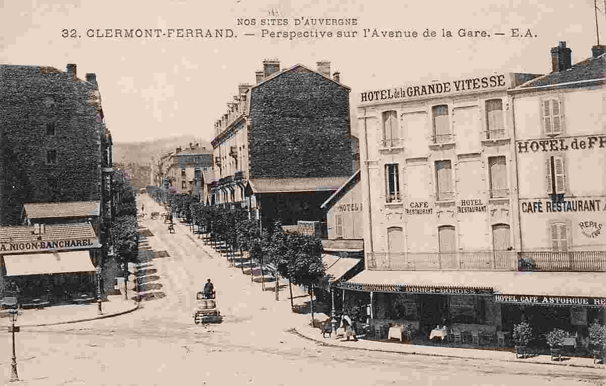 Clermont-Ferrand. Avenue de la Gare, Hotel de la Grande Vitesse