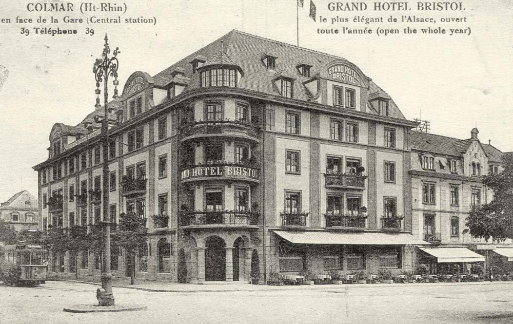 Colmar. Grand Hôtel Bristol en face de la Gare (Central station)
