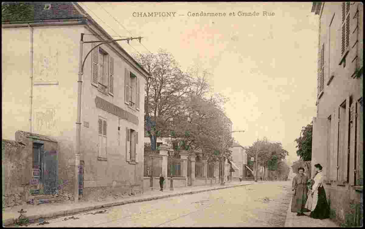 Champigny-sur-Marne. Gendarmerie et Grande Rue