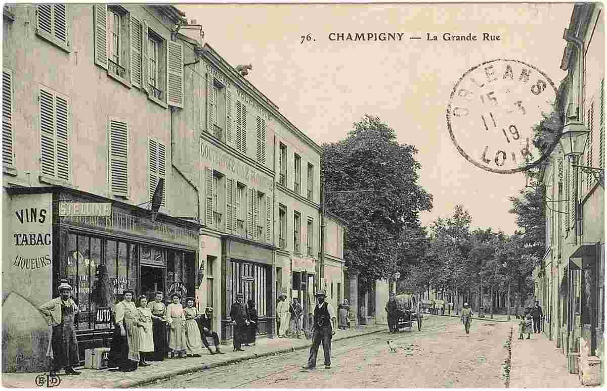 Champigny-sur-Marne. Grande Rue, 1919Grande Rue, 1919