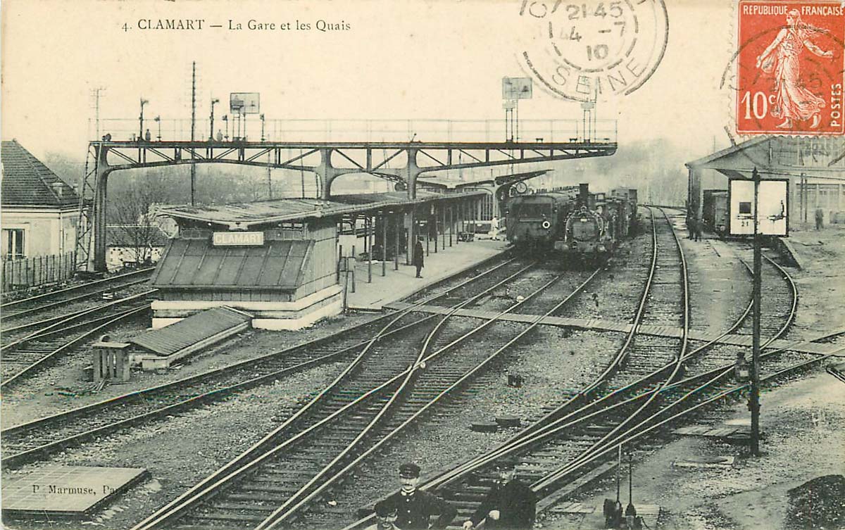 Clamart. La Gare et les Quais, 1910