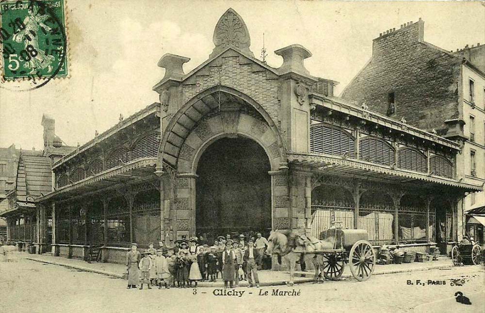 Clichy. Le Marché, 1907