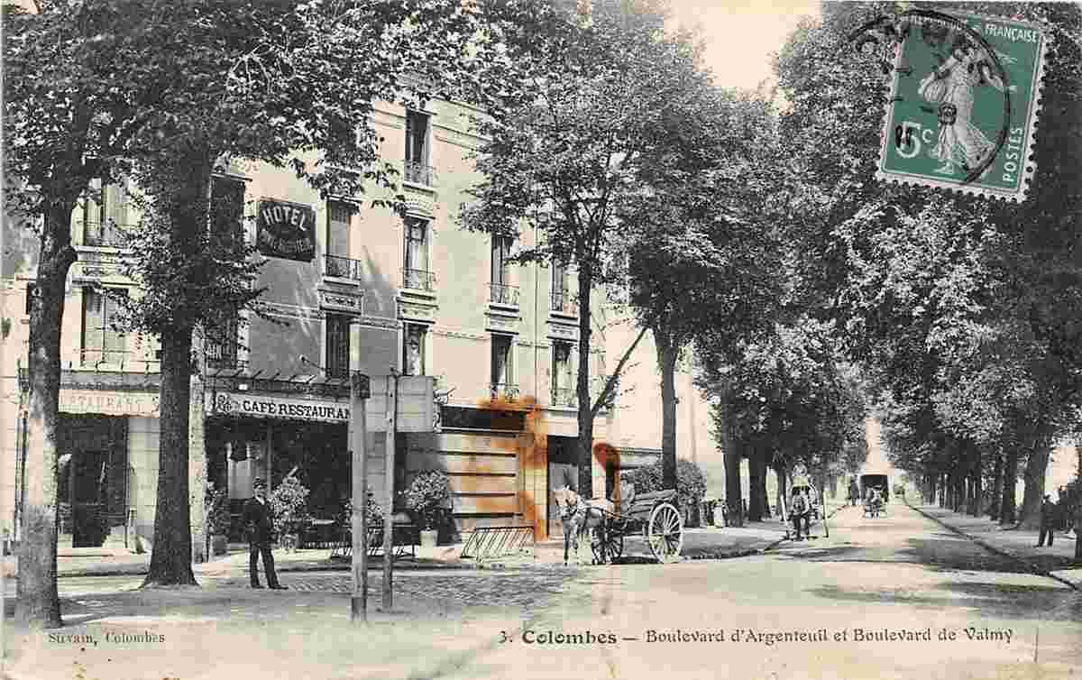 Colombes. Boulevard Valmy et Boulevard d'Argenteuil