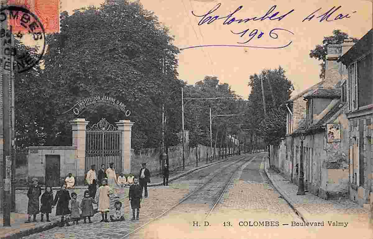 Colombes. Boulevard Valmy, Institution Jeanne d'Arc, Pensionnat, 1906