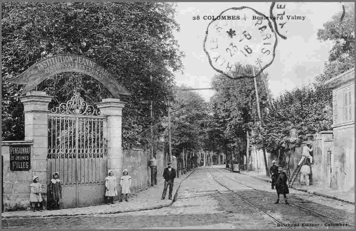 Colombes. Boulevard Valmy, Institution Jeanne d'Arc, Pensionnat, 1916
