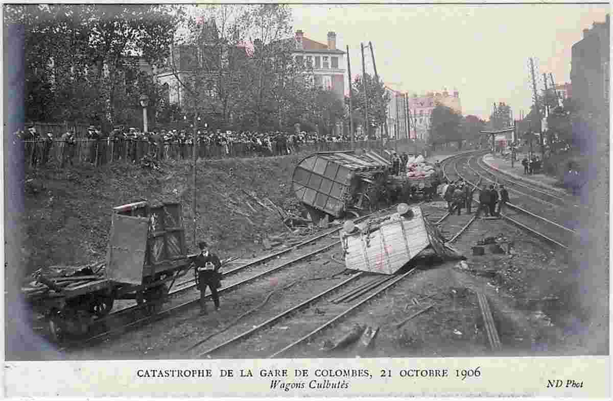 Colombes. La Gare, catastrophe 21 Octobre 1906