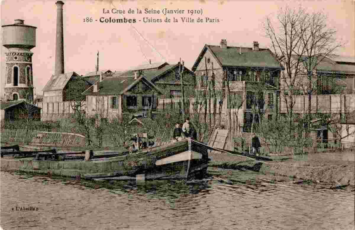 Colombes. Usines de la Ville de Paris, 1910