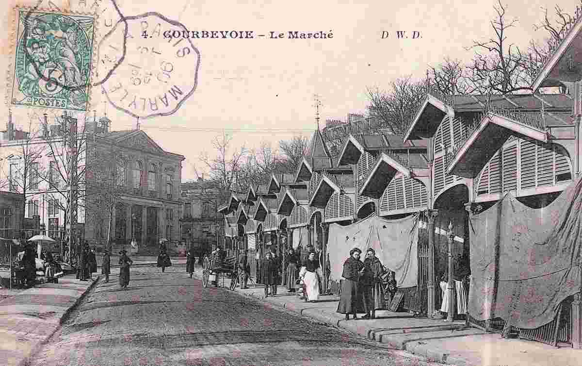 Courbevoie. Le Marché, 1906