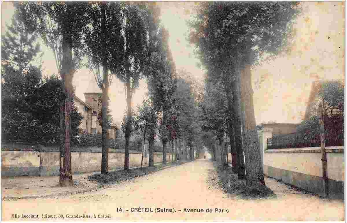 Créteil. Avenue de Paris, 1907
