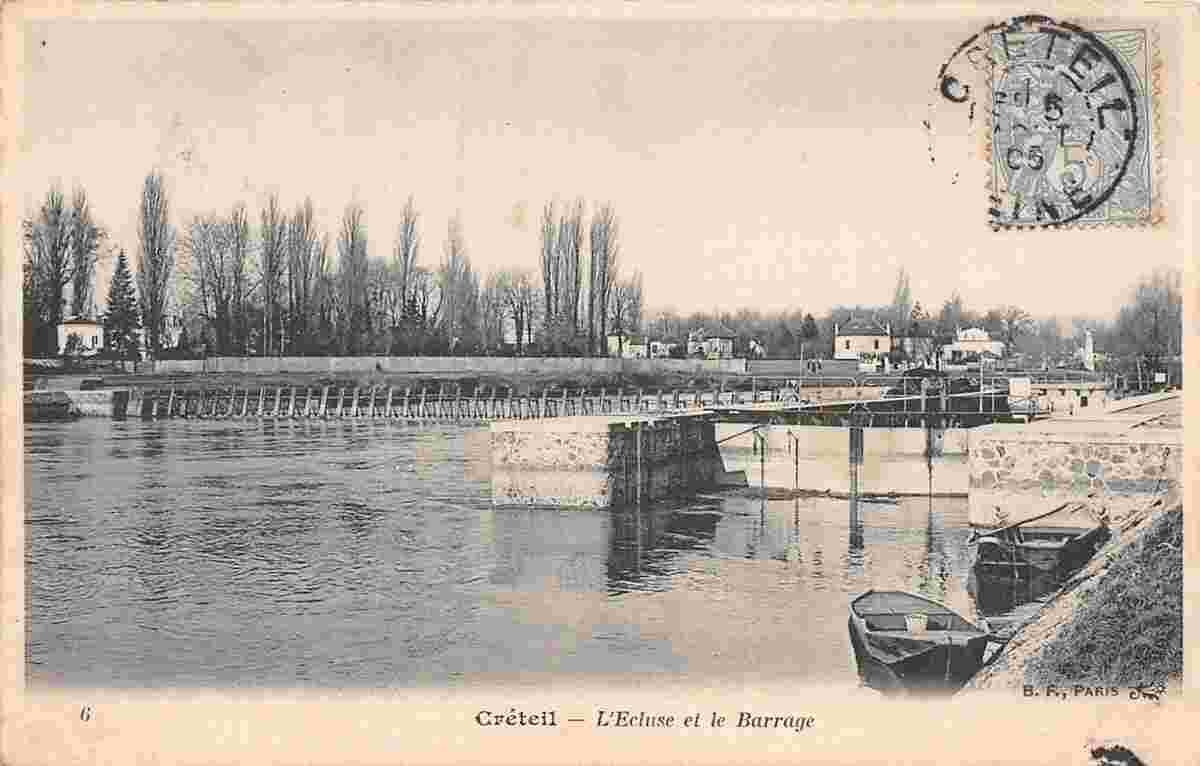 Créteil. L'Écluse et le Barrage, 1905
