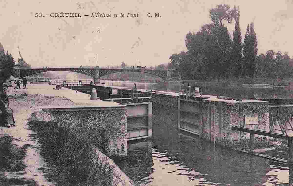 Créteil. L'Écluse et le Pont, 1915