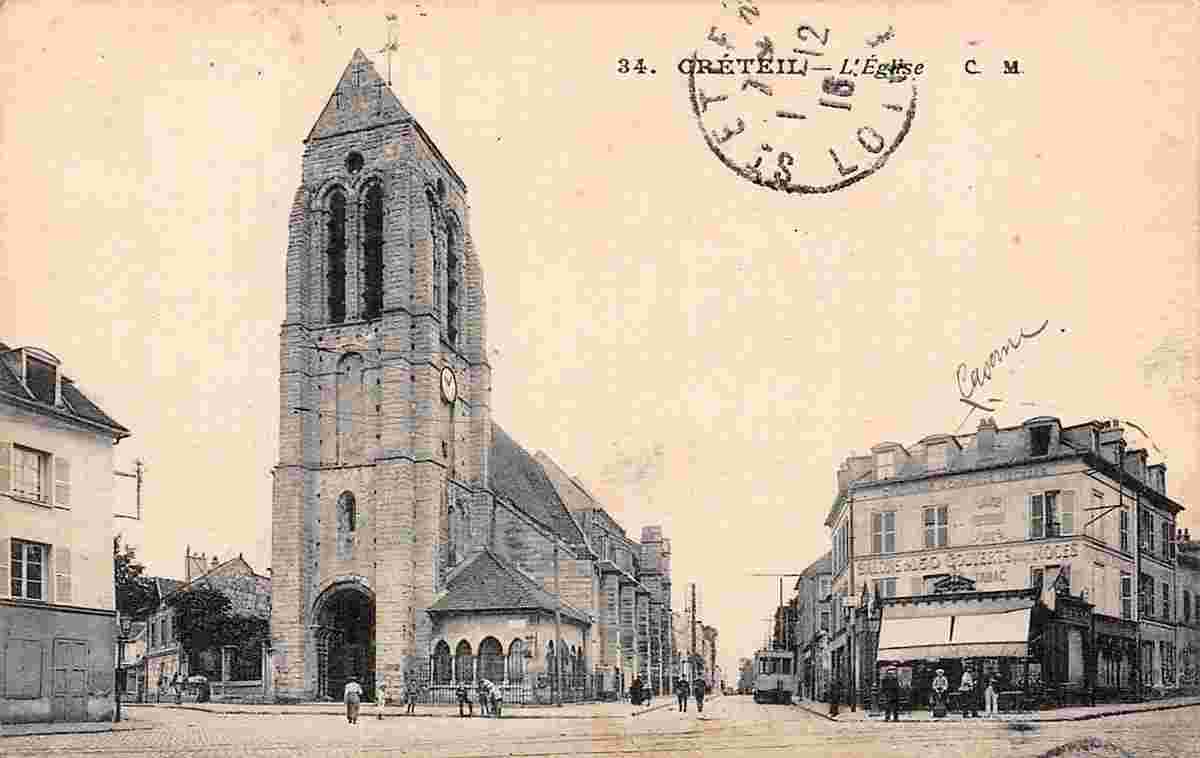 Créteil. L'Église, 1916