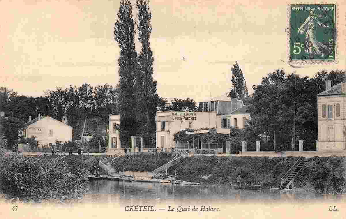 Créteil. Le Quai de Halage, 1913