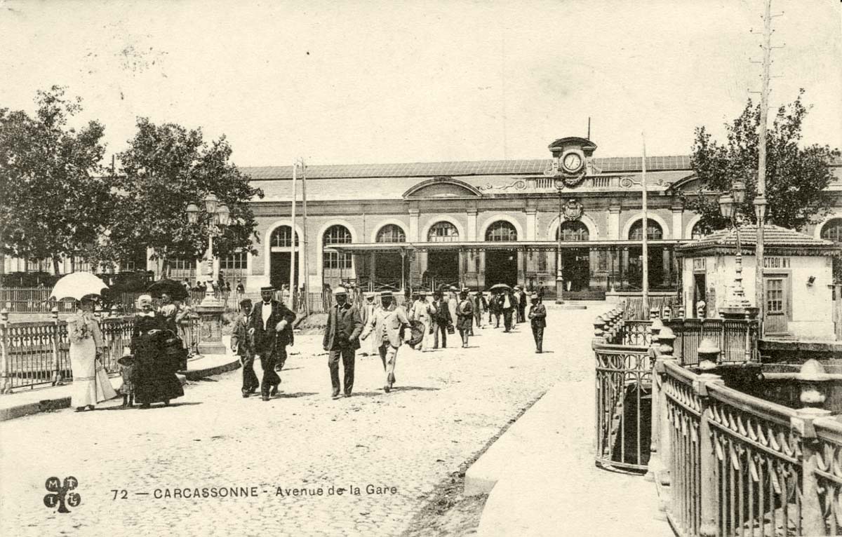 Carcassonne. Avenue de la Gare, 1907