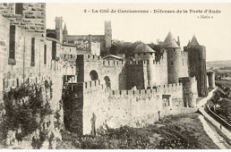 Carcassonne. Défenses de la Porte d'Aude