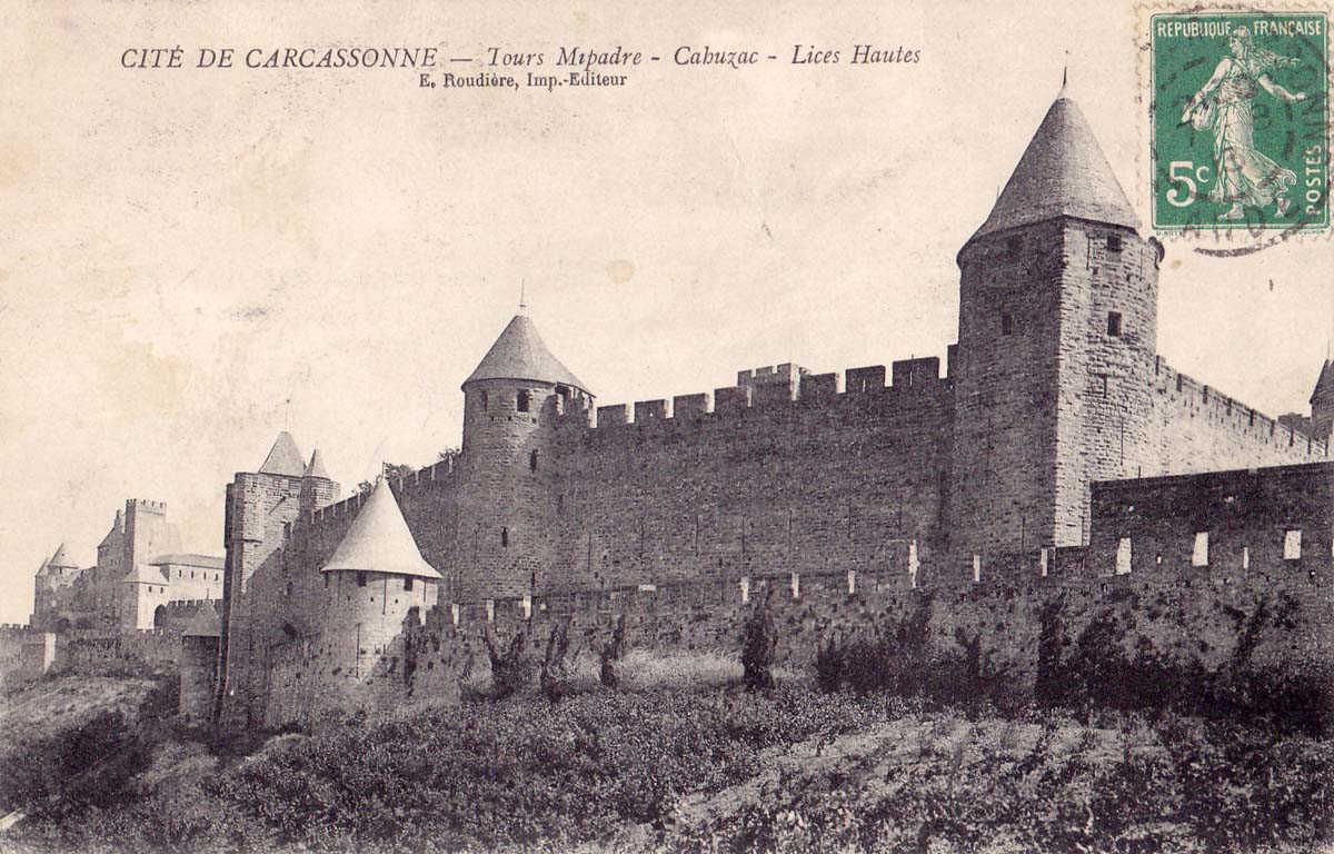 Carcassonne. Tours Mipadre - Cahuzac - Lices Hautes, 1913