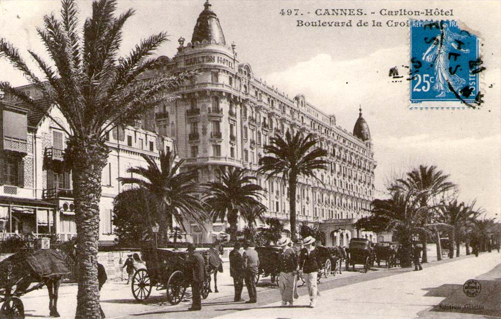 Cannes. L'Hôtel 'Carlton' et Boulevard de la Croisette, 1921