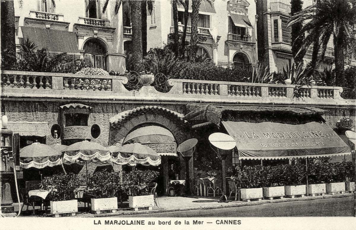 Cannes. Restaurant 'La Marjolaine' au bord de la Mer