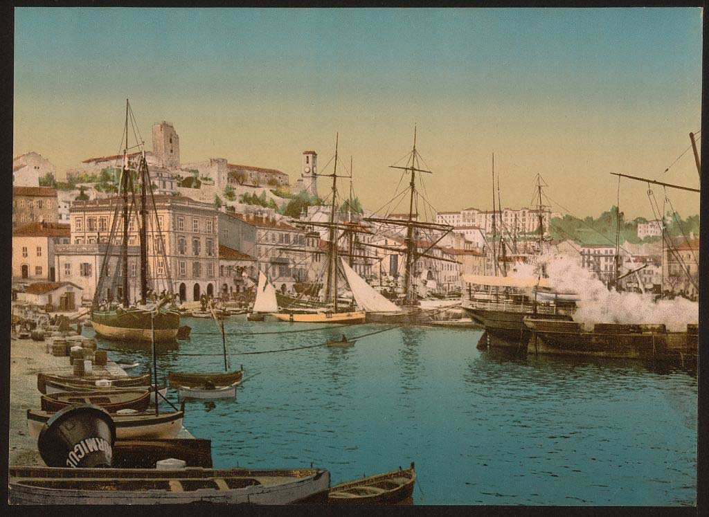 Cannes. The harbor, 1890